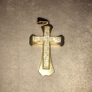 18k Gold Plated Cross Pennant